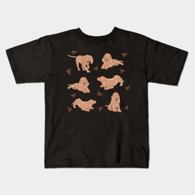 Cocker Spaniel Puppies Kids T-Shirt by Wlaurence